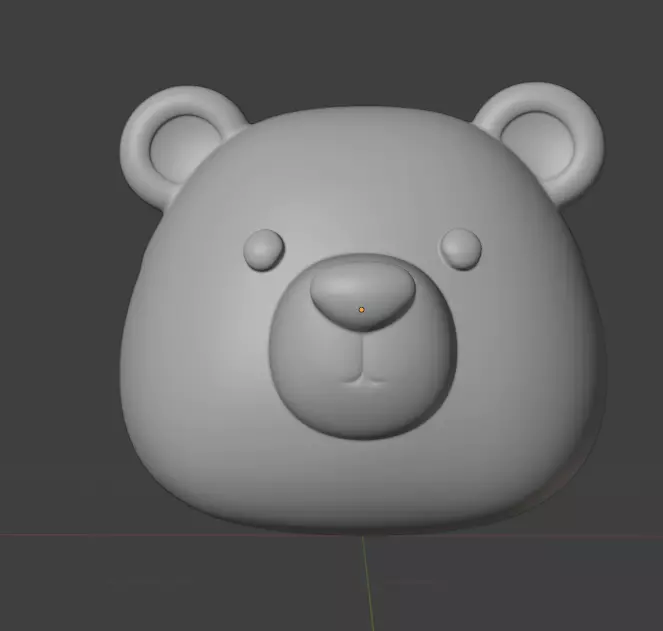 Polar bear head 3D print model_3