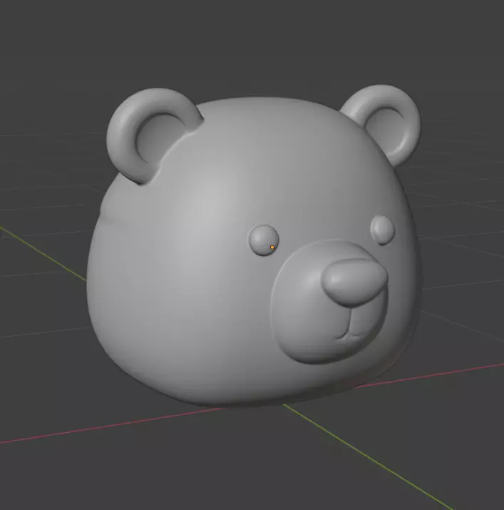 Polar bear head 3D print model_2