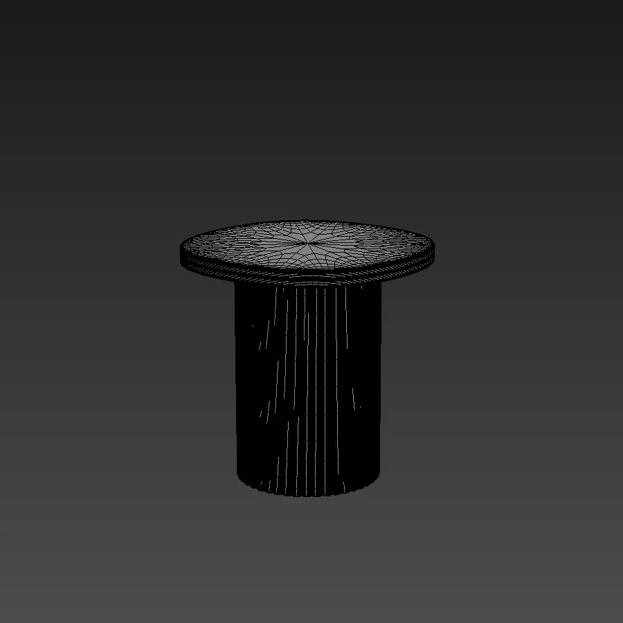 Selene Square Marble Side Table Low-poly 3D model_13