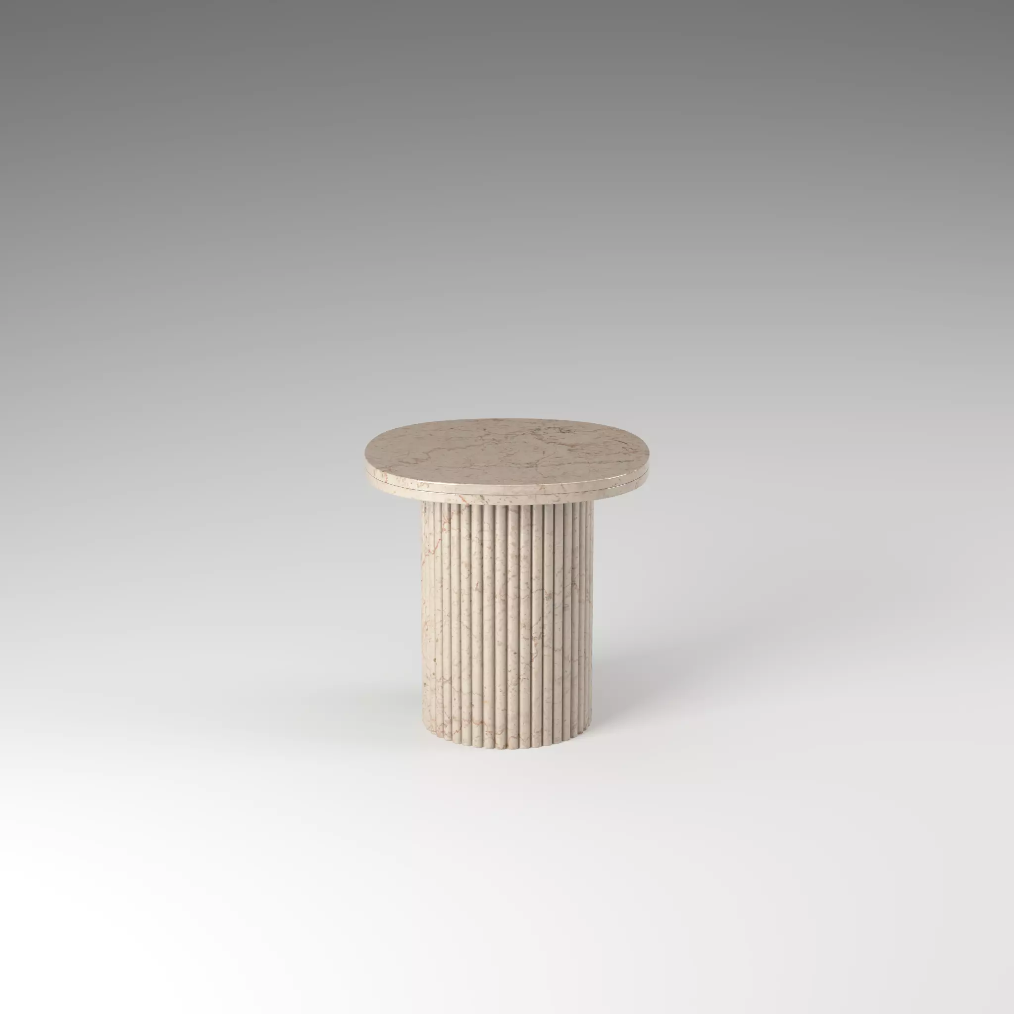 Selene Square Marble Side Table Low-poly 3D model_3