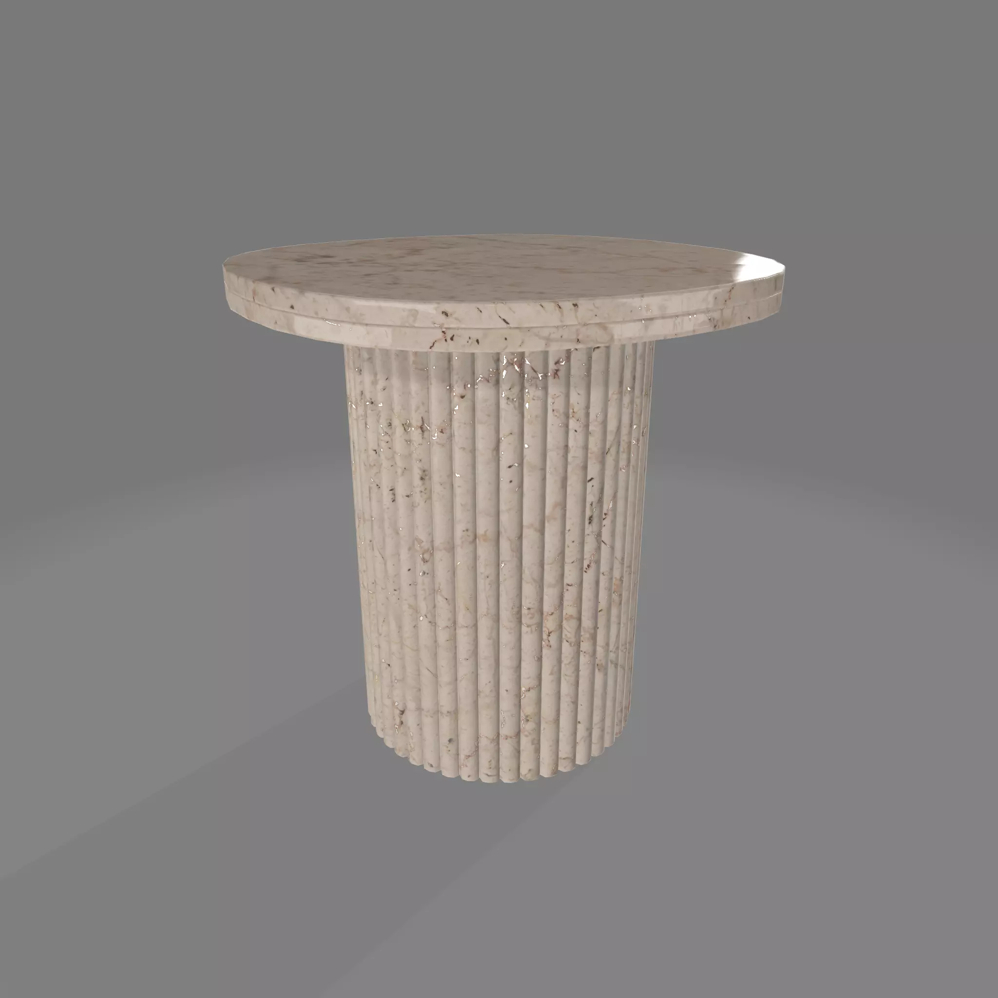 Selene Square Marble Side Table Low-poly 3D model_16