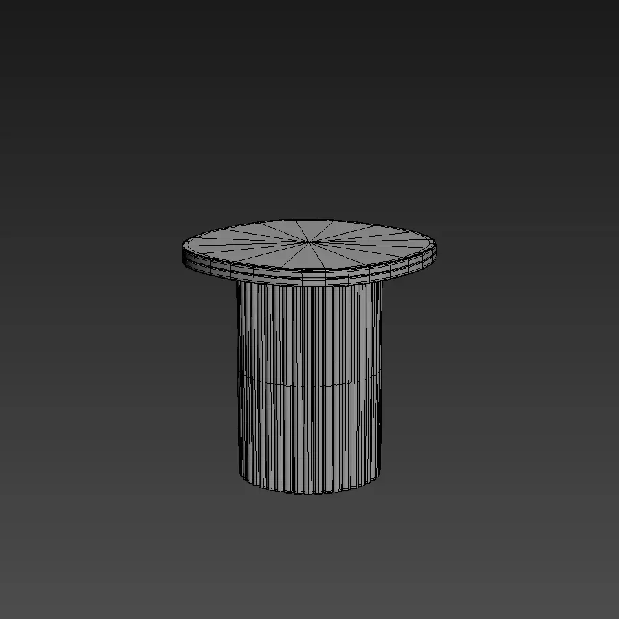 Selene Square Marble Side Table Low-poly 3D model_9