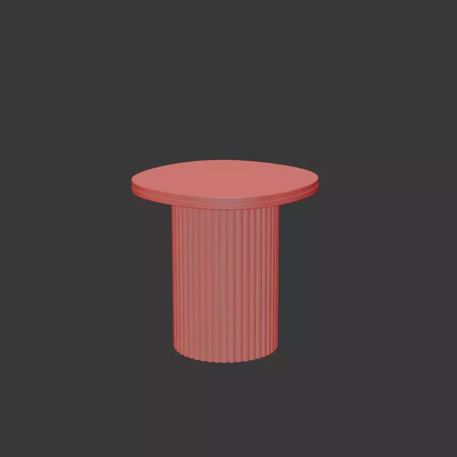 Selene Square Marble Side Table Low-poly 3D model_10