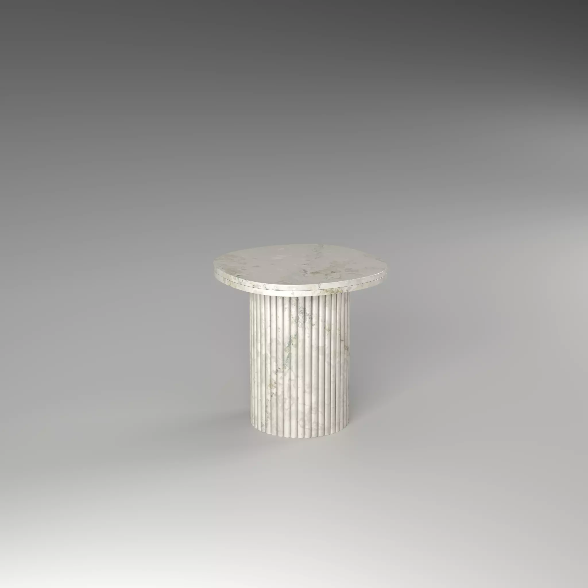 Selene Square Marble Side Table Low-poly 3D model_4