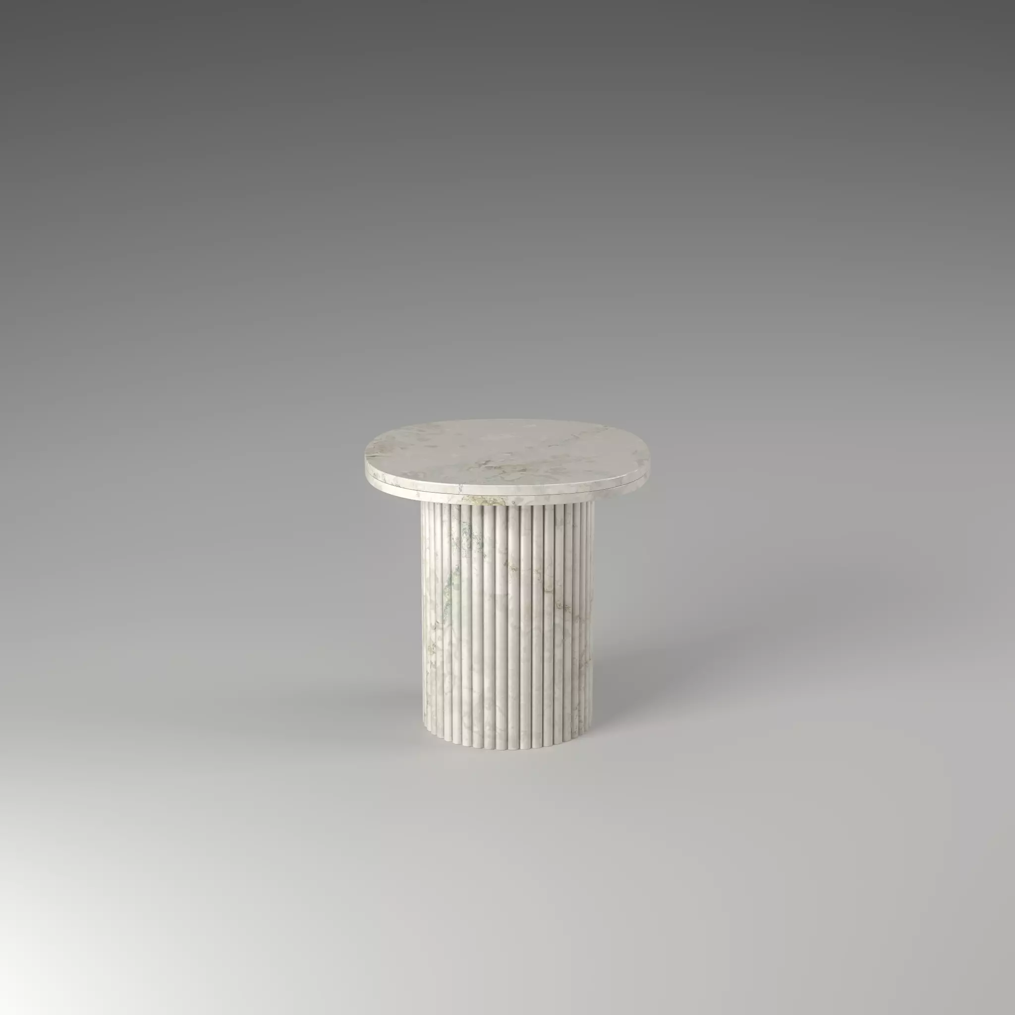 Selene Square Marble Side Table Low-poly 3D model_5
