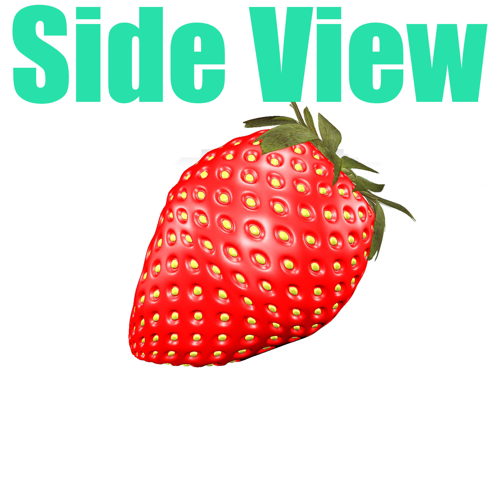 Strawberry Low-poly 3D model_1