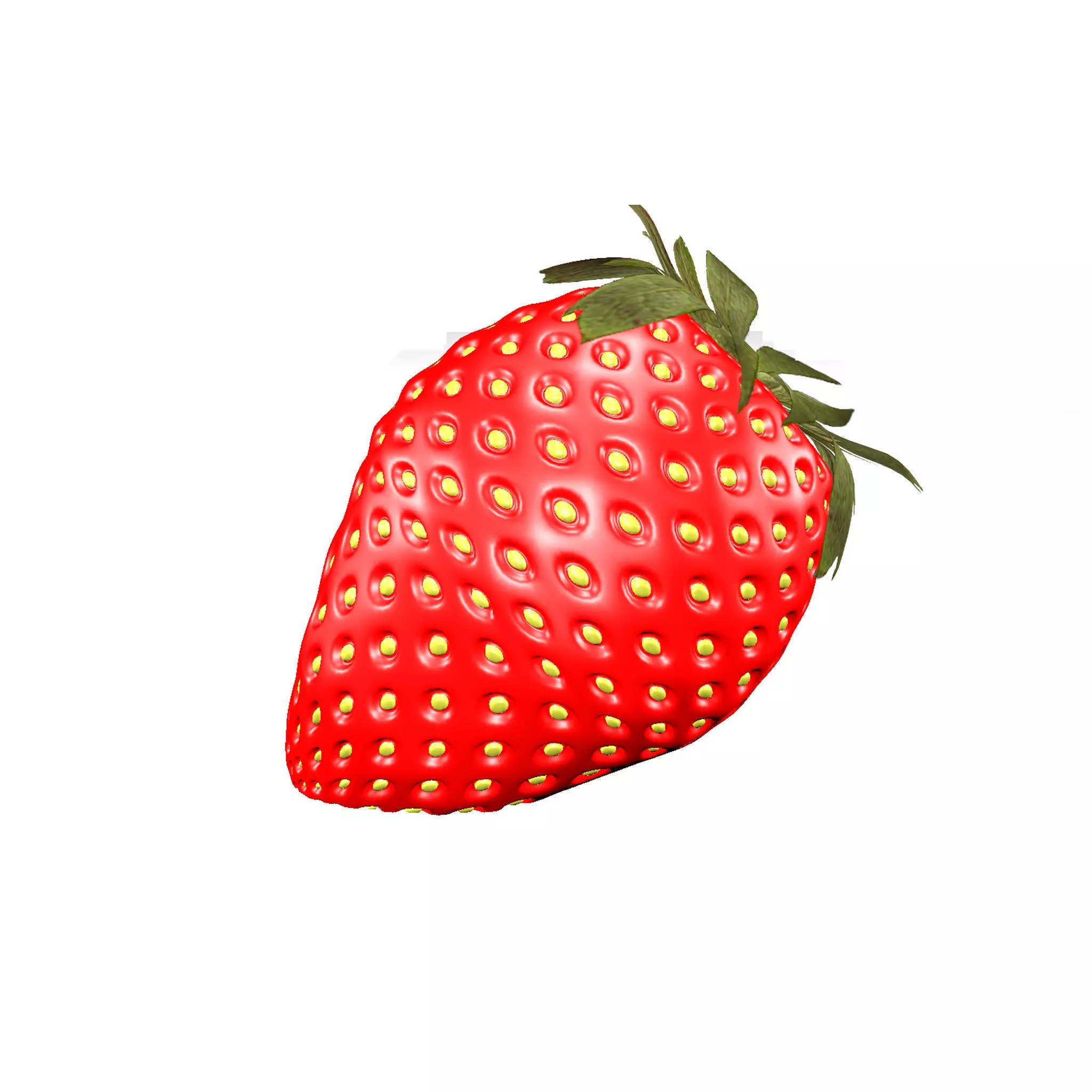 Strawberry Low-poly 3D model_0
