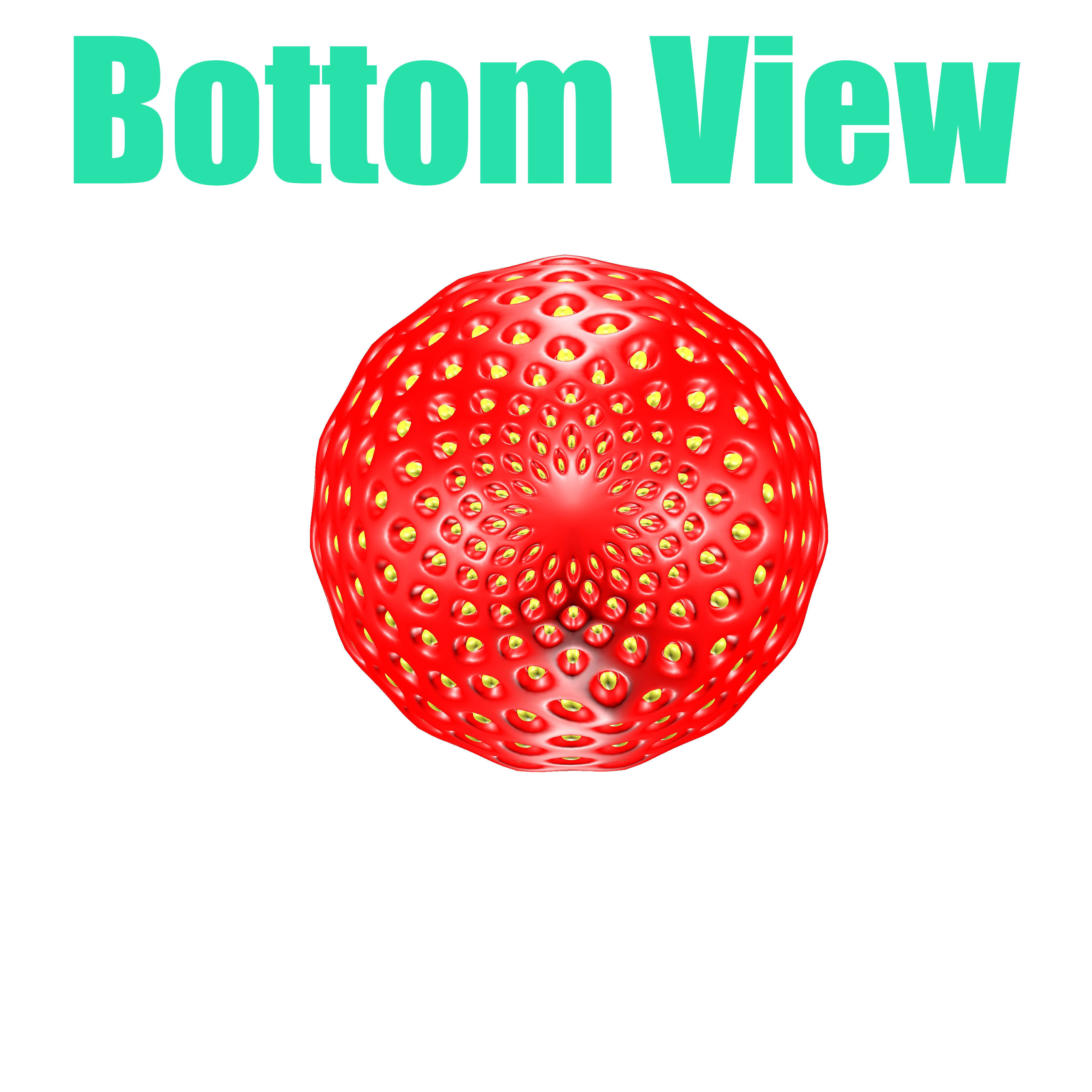 Strawberry Low-poly 3D model_4