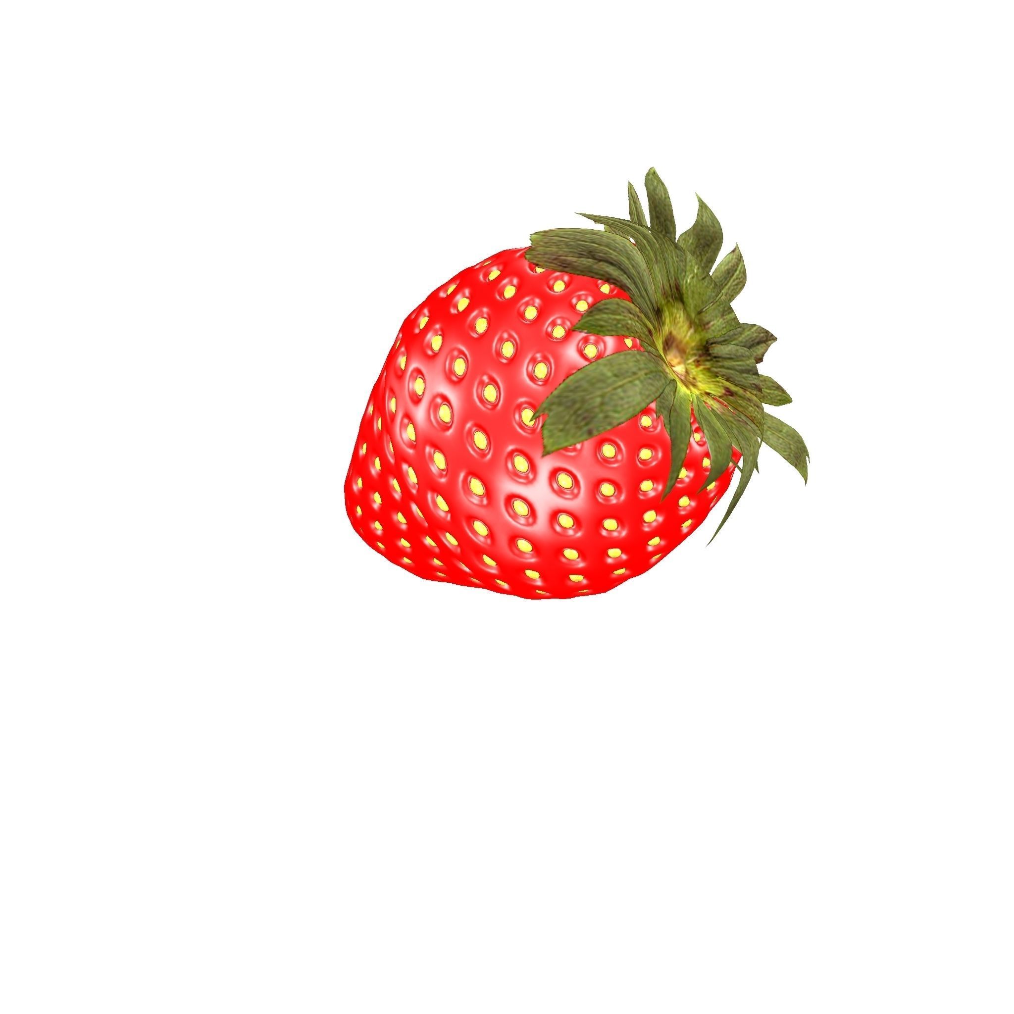 Strawberry Low-poly 3D model_3