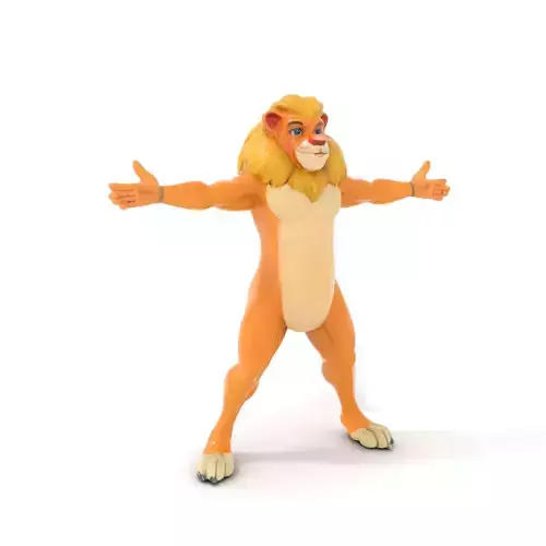 Majestic Lion Character model pack Low-poly 3D model