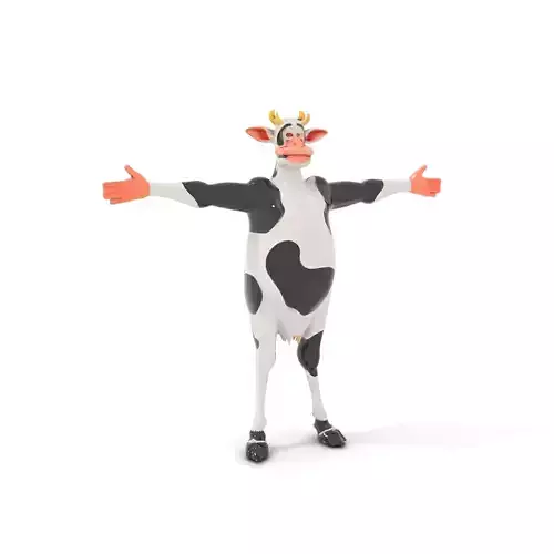 Cartoon Cow Character model pack Low-poly 3D model