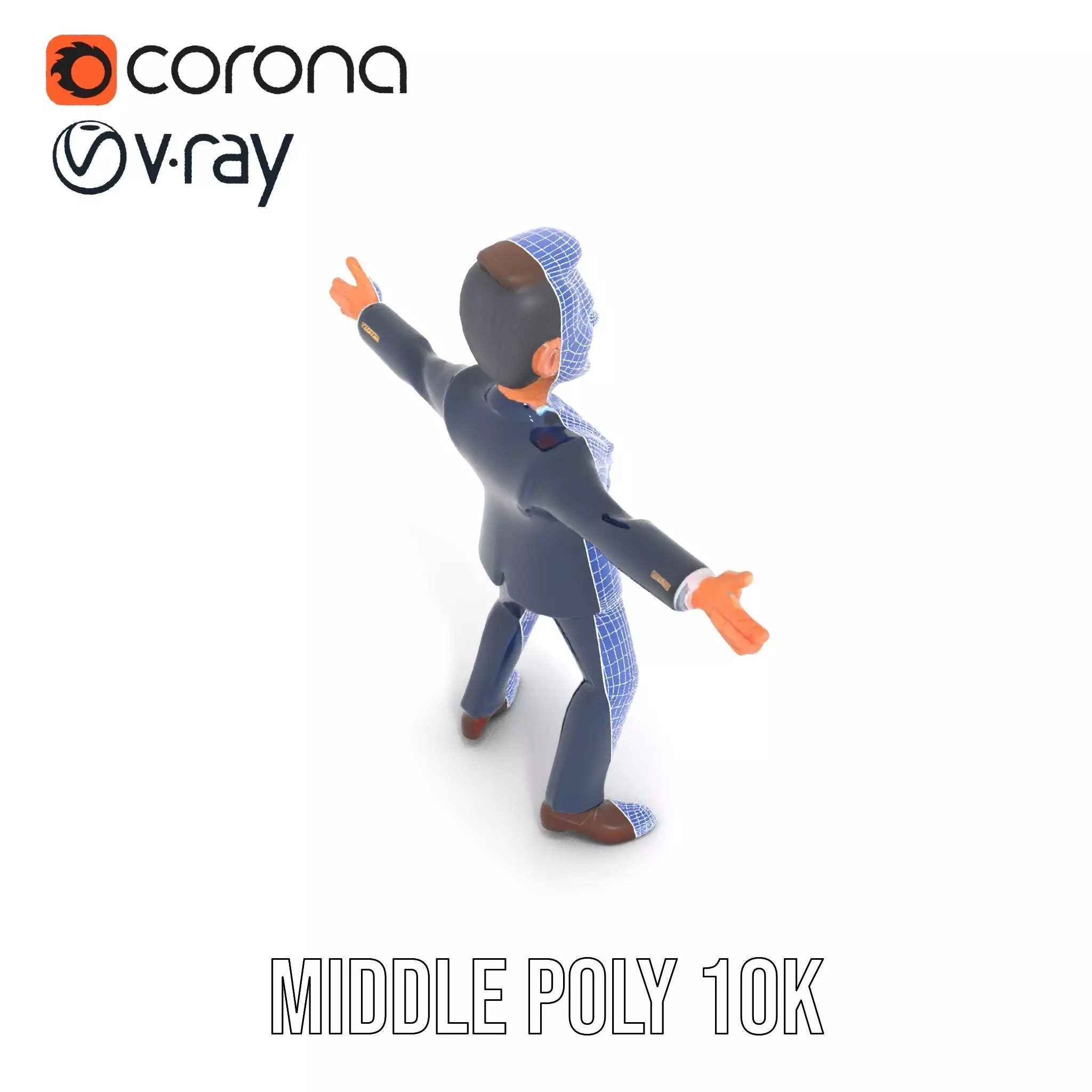 Businessman Character model pack Low-poly 3D model_24