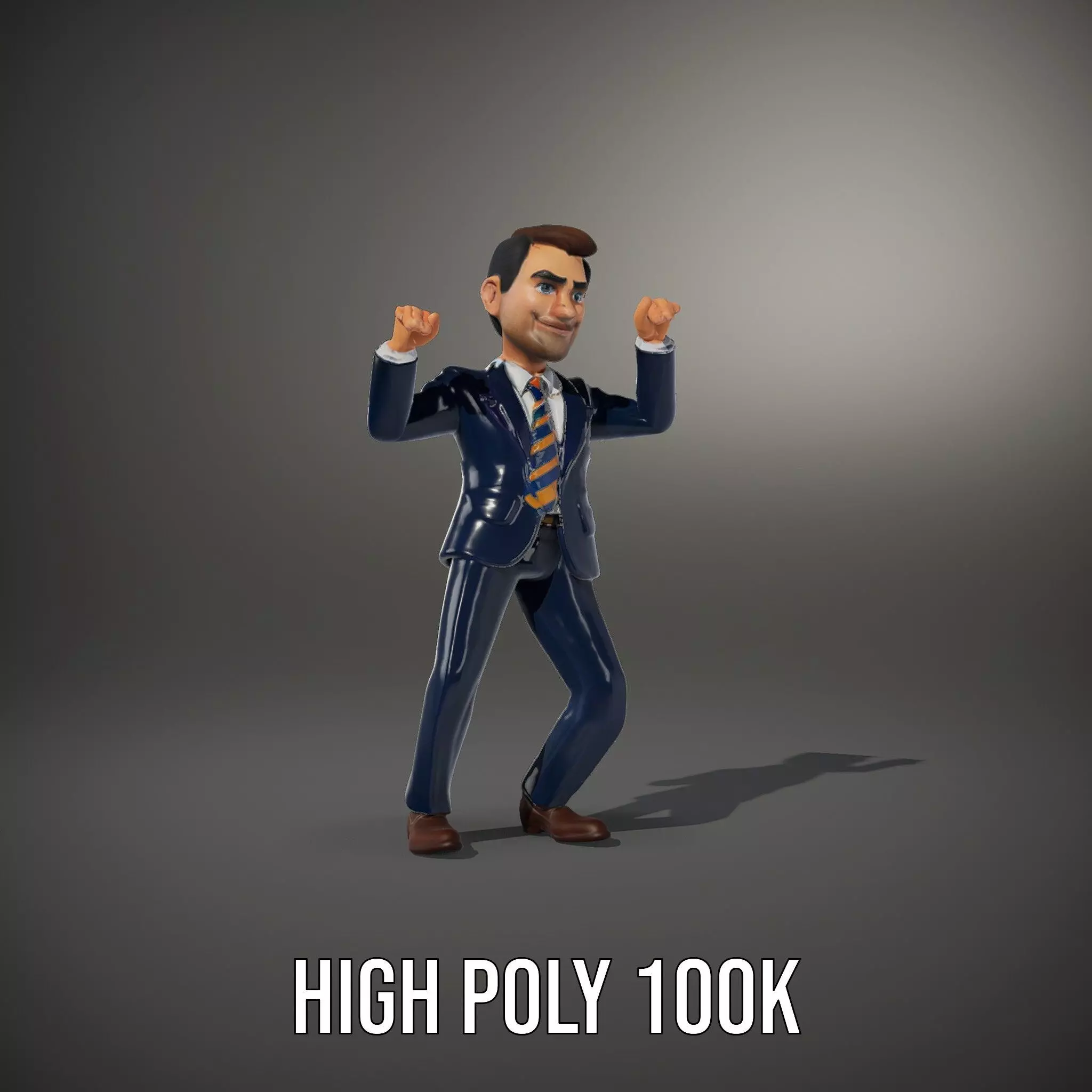 Businessman Character model pack Low-poly 3D model_10
