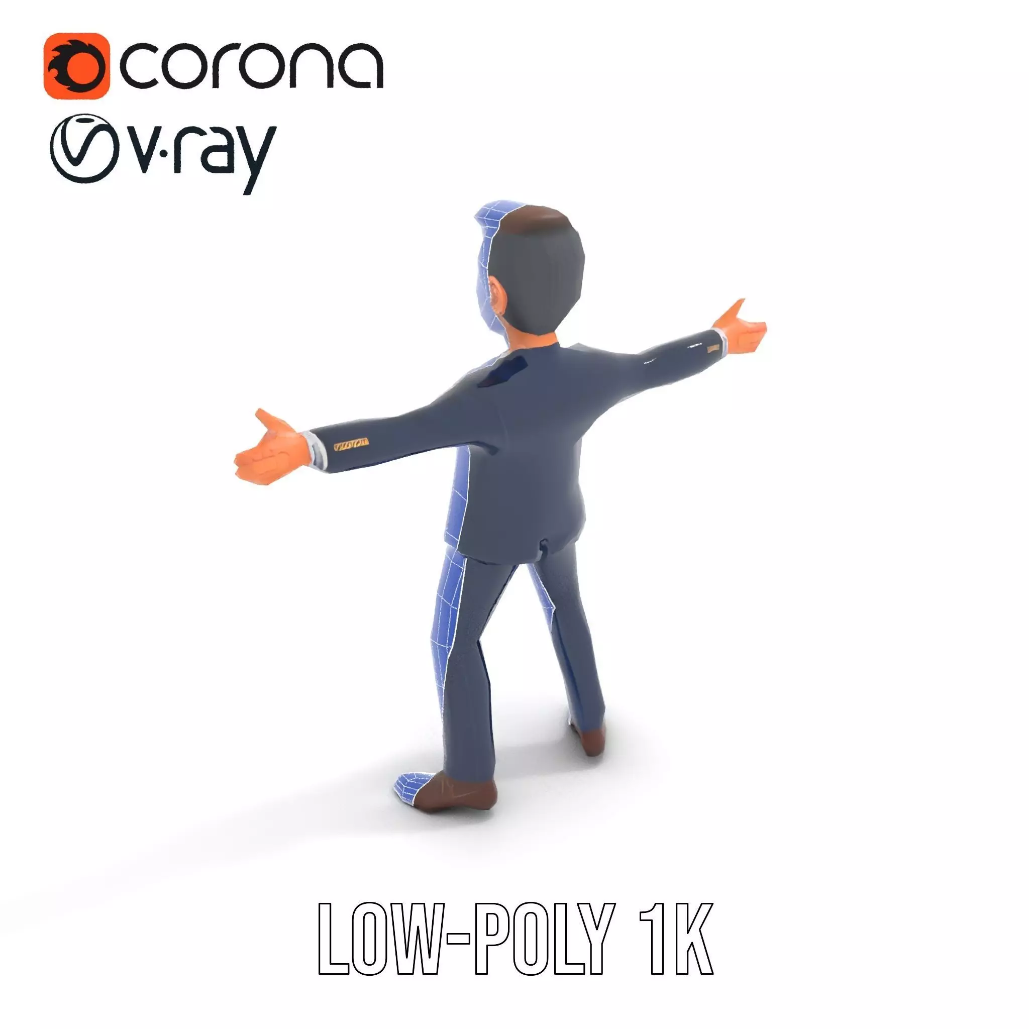 Businessman Character model pack Low-poly 3D model_17