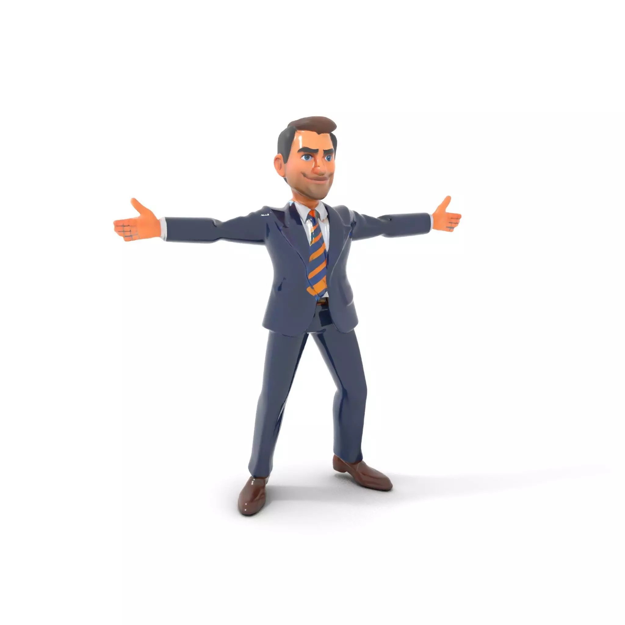 Businessman Character model pack Low-poly 3D model_0