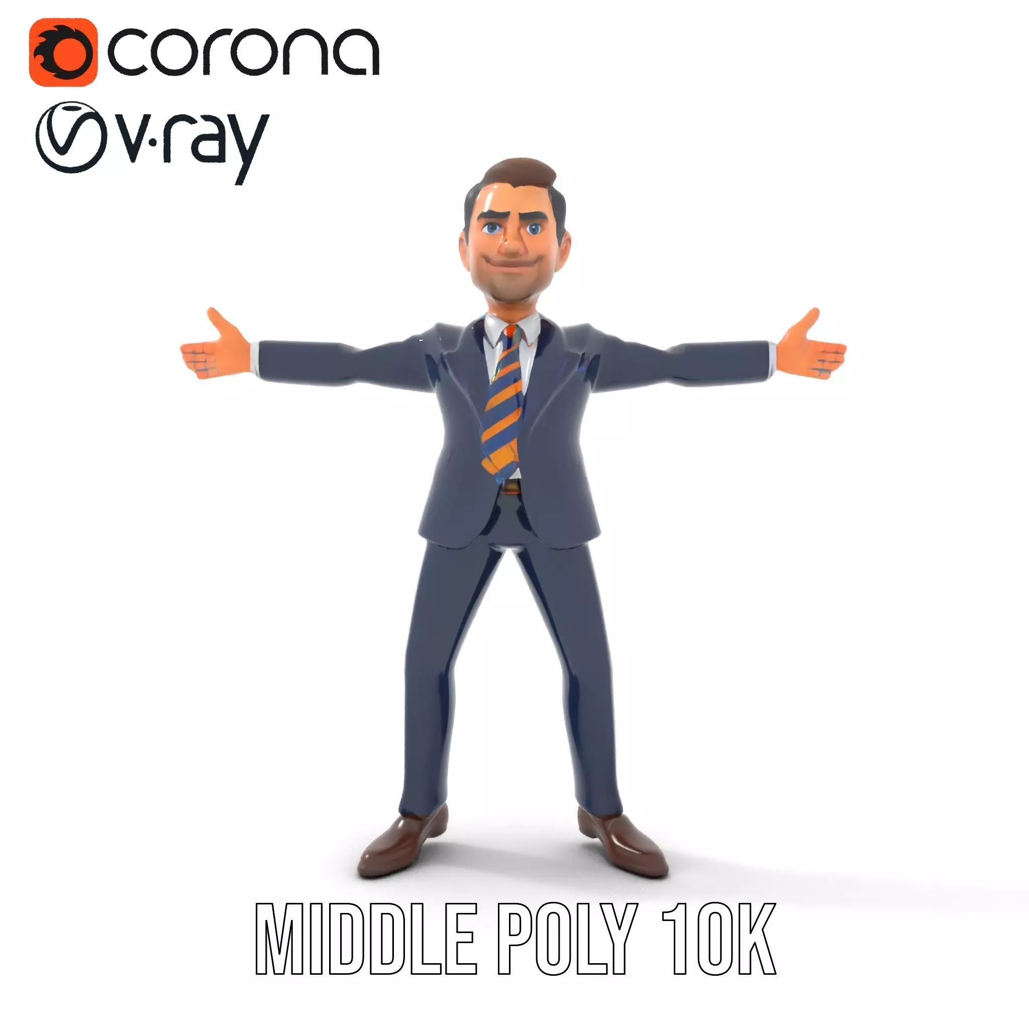 Businessman Character model pack Low-poly 3D model_18