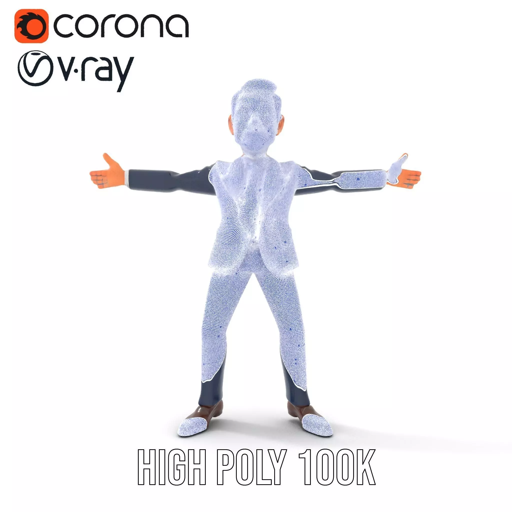 Businessman Character model pack Low-poly 3D model_33