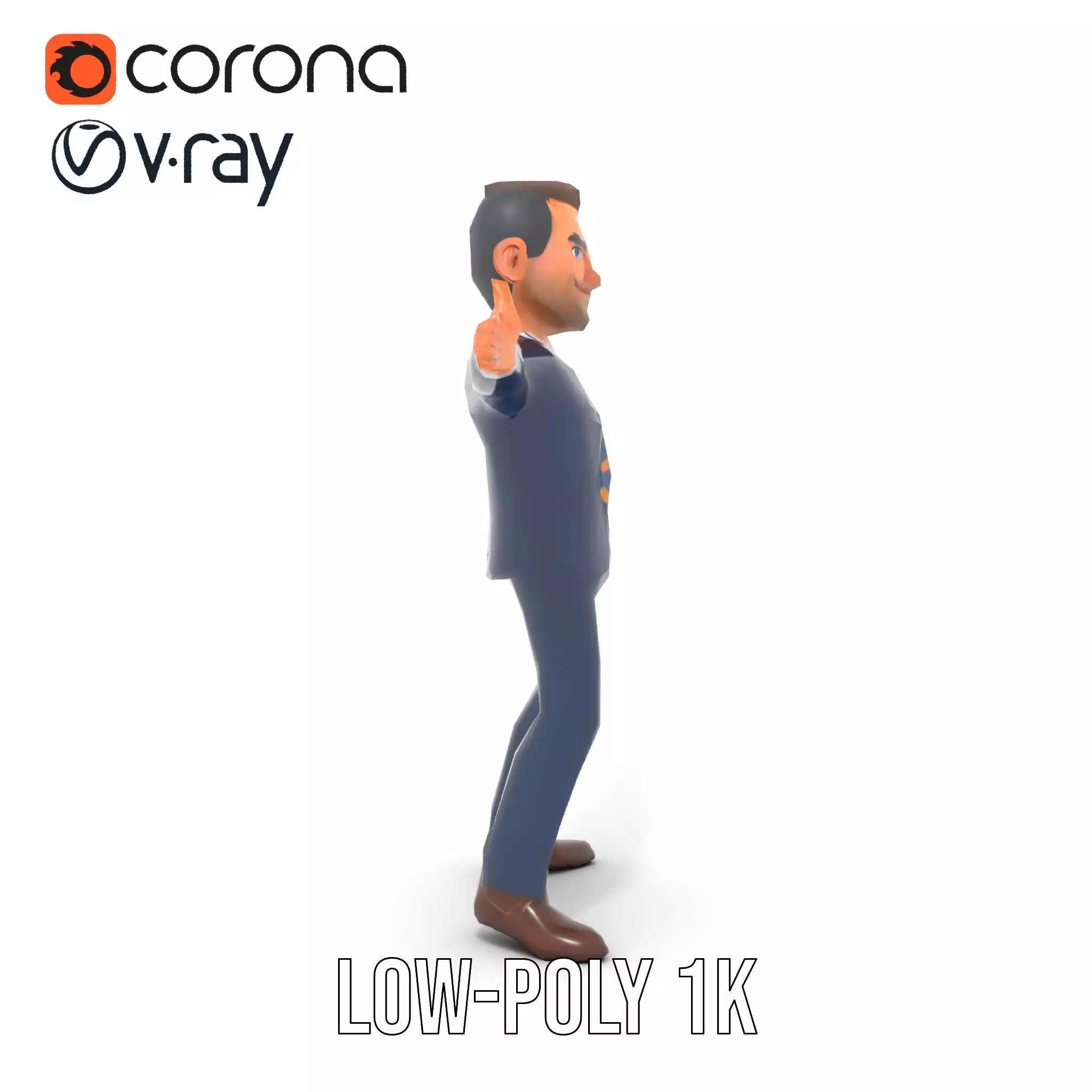 Businessman Character model pack Low-poly 3D model_28