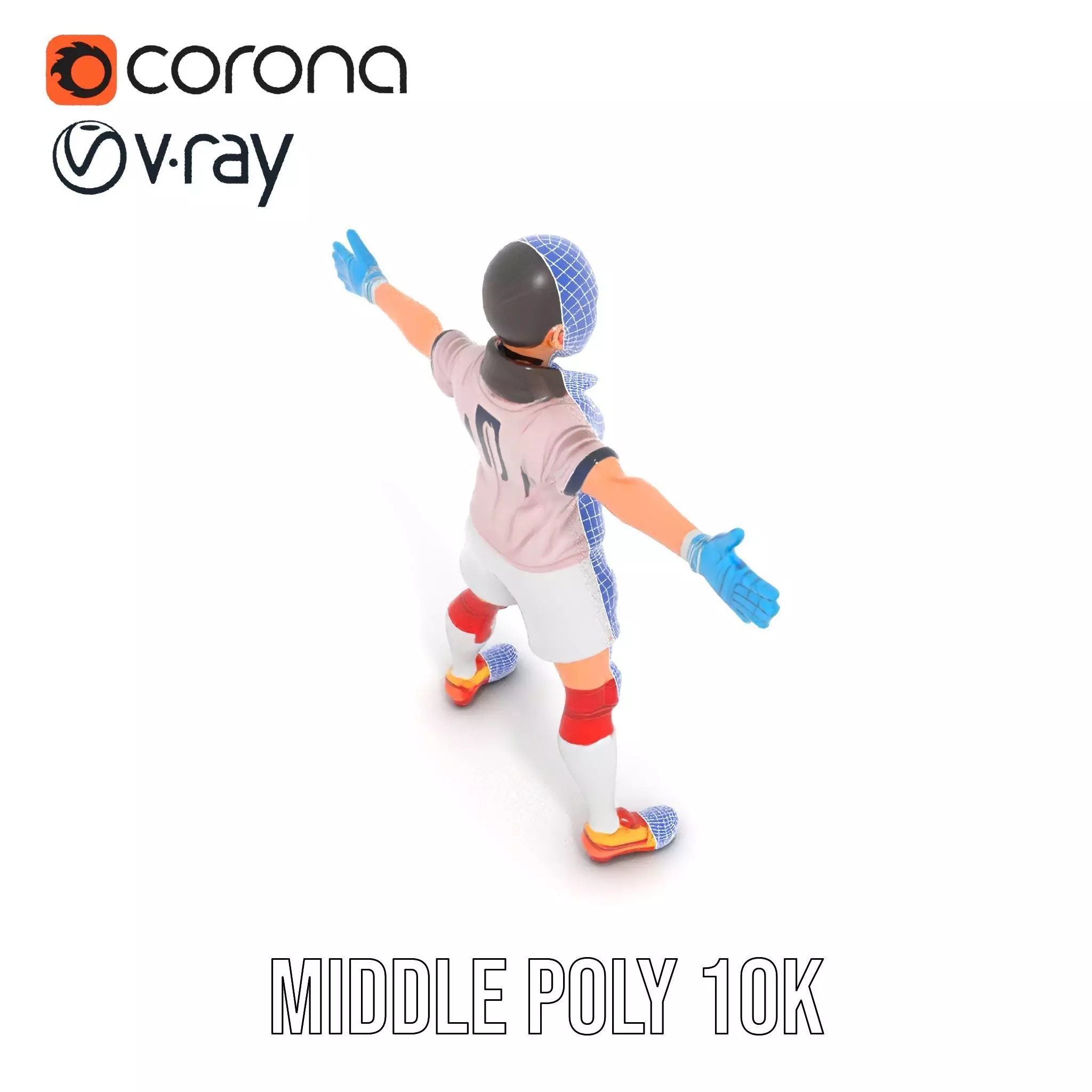 Soccer Player Character model pack Low-poly 3D model_18