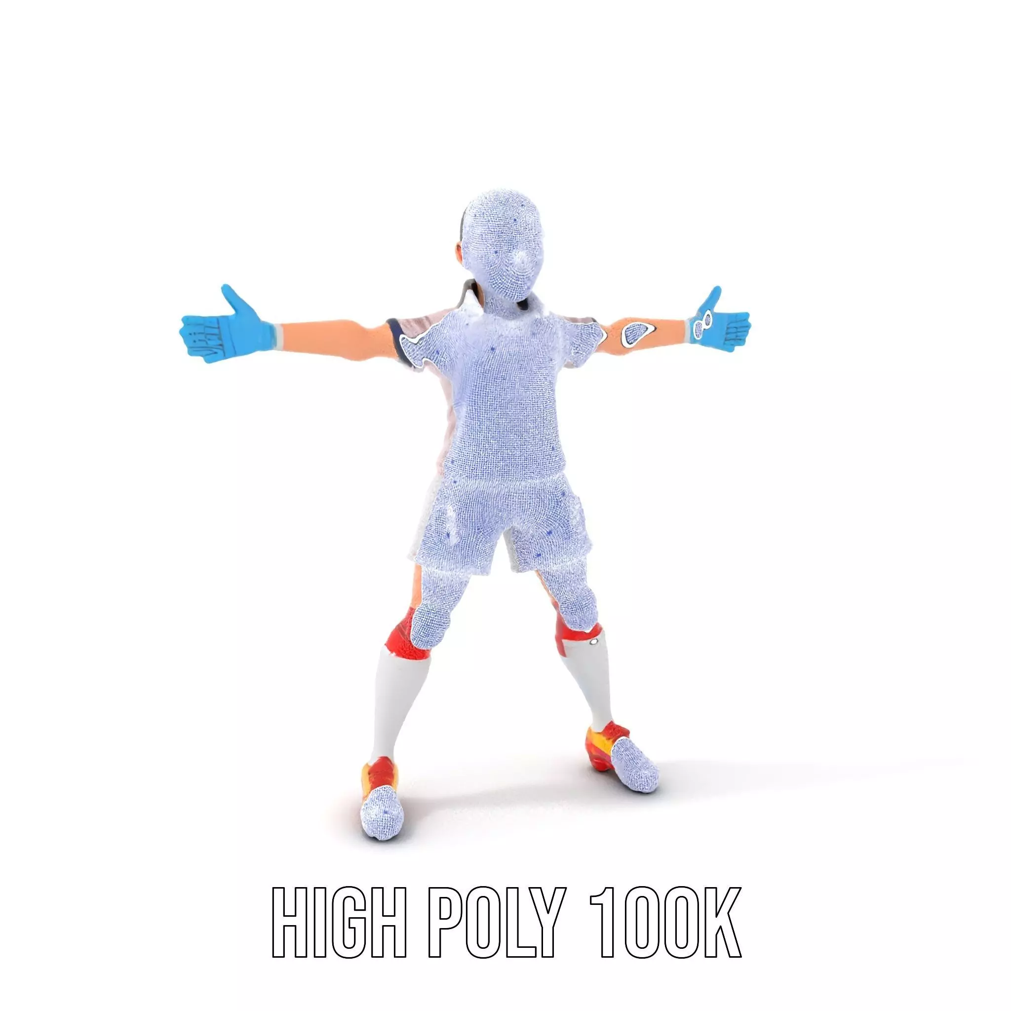 Soccer Player Character model pack Low-poly 3D model_4