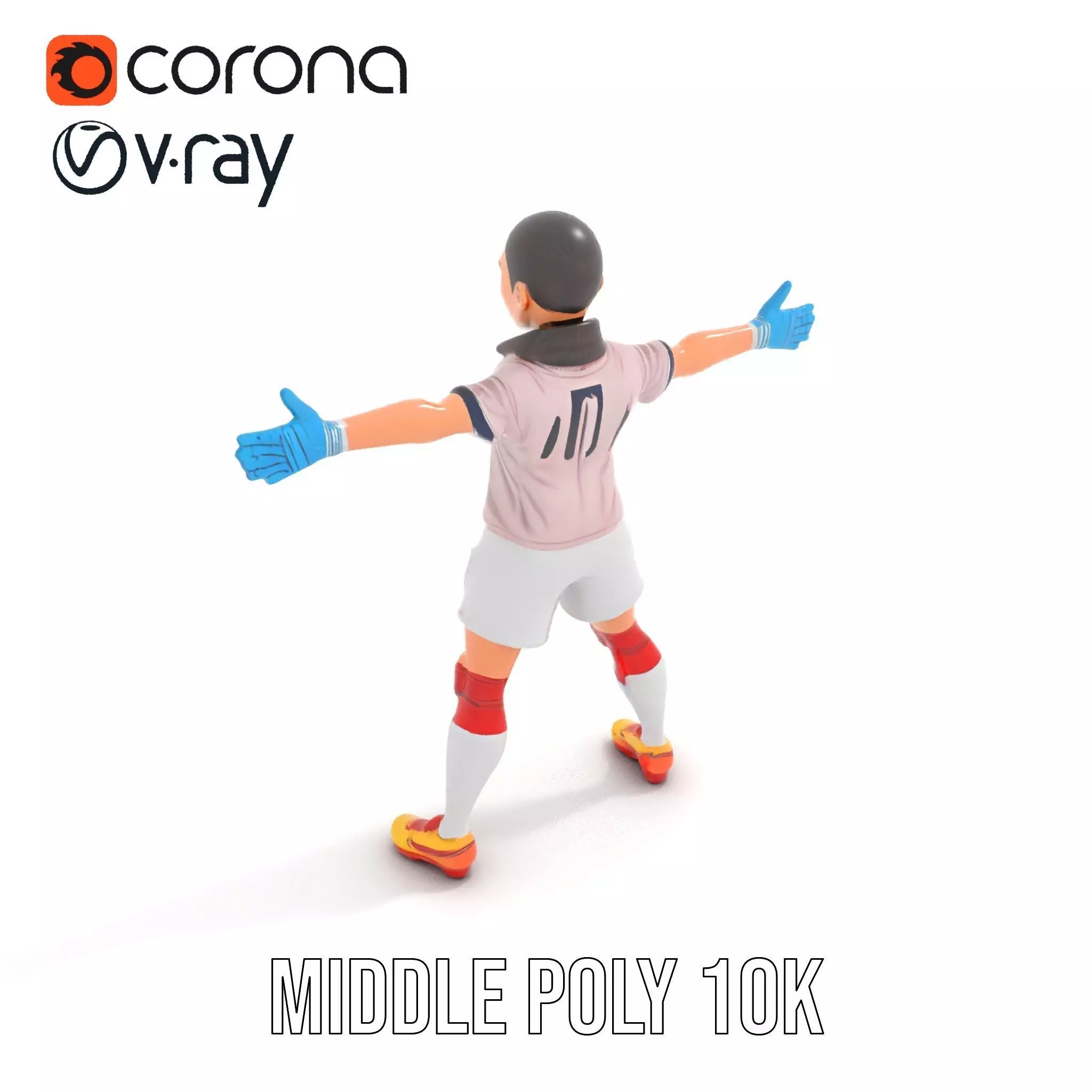 Soccer Player Character model pack Low-poly 3D model_11