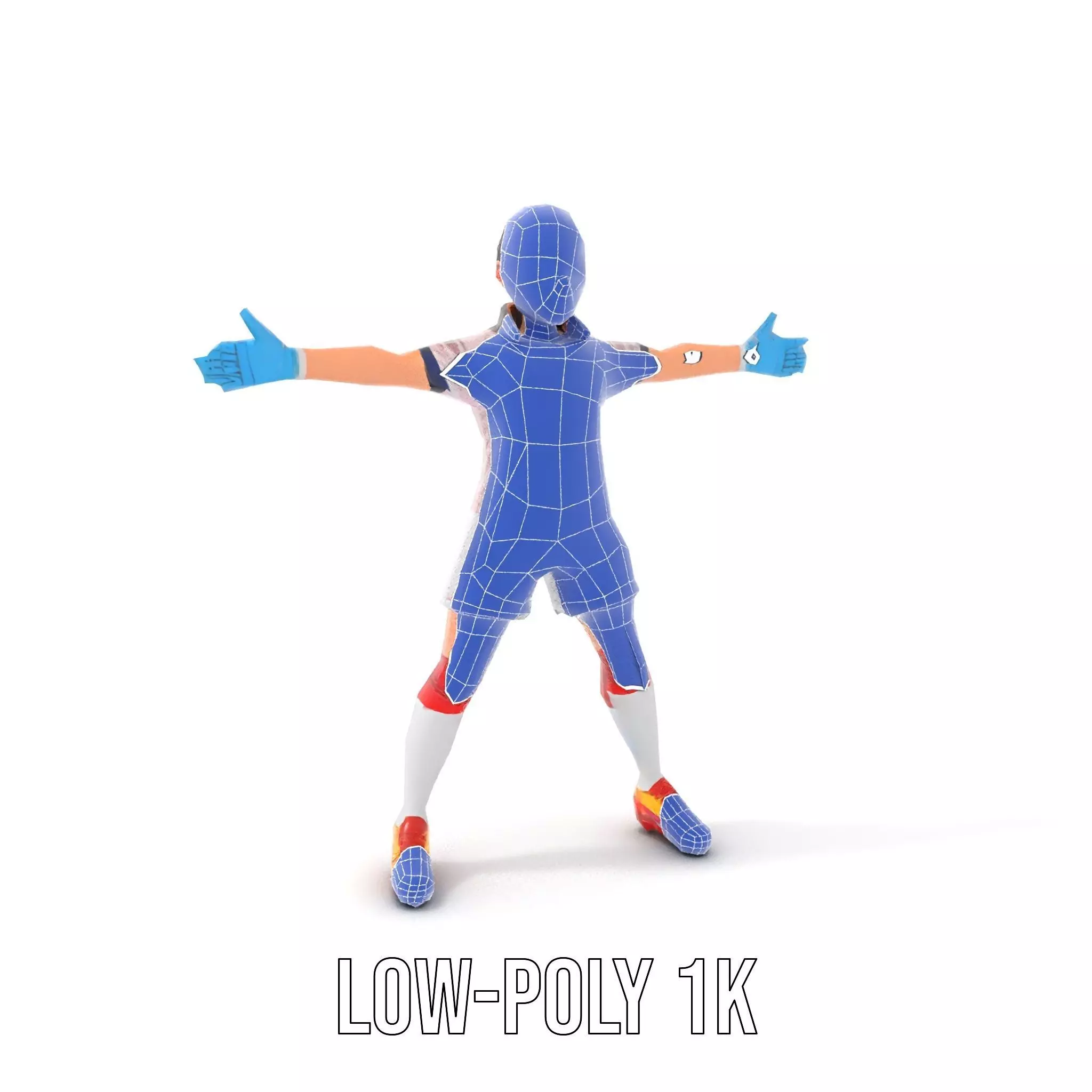 Soccer Player Character model pack Low-poly 3D model_22
