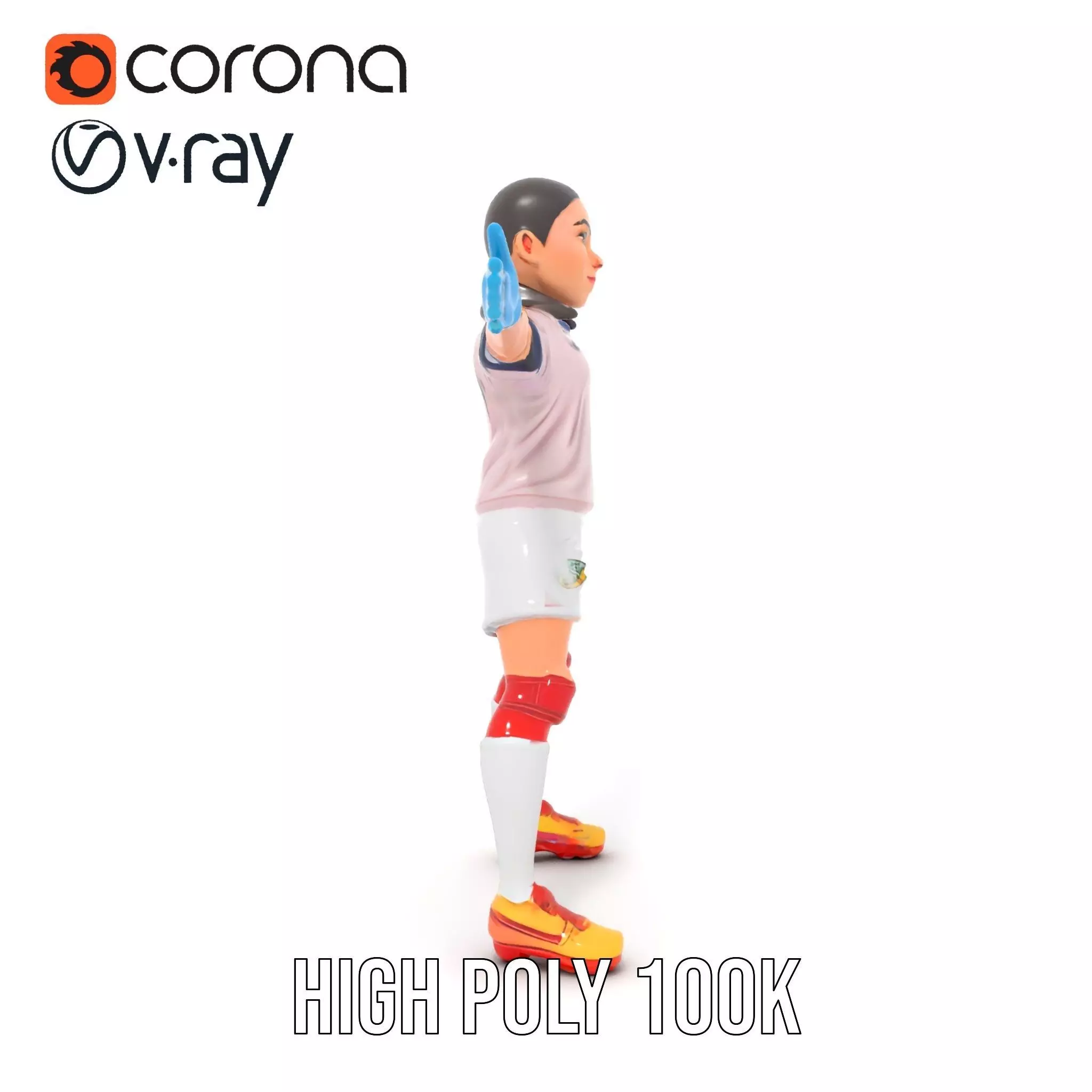Soccer Player Character model pack Low-poly 3D model_28