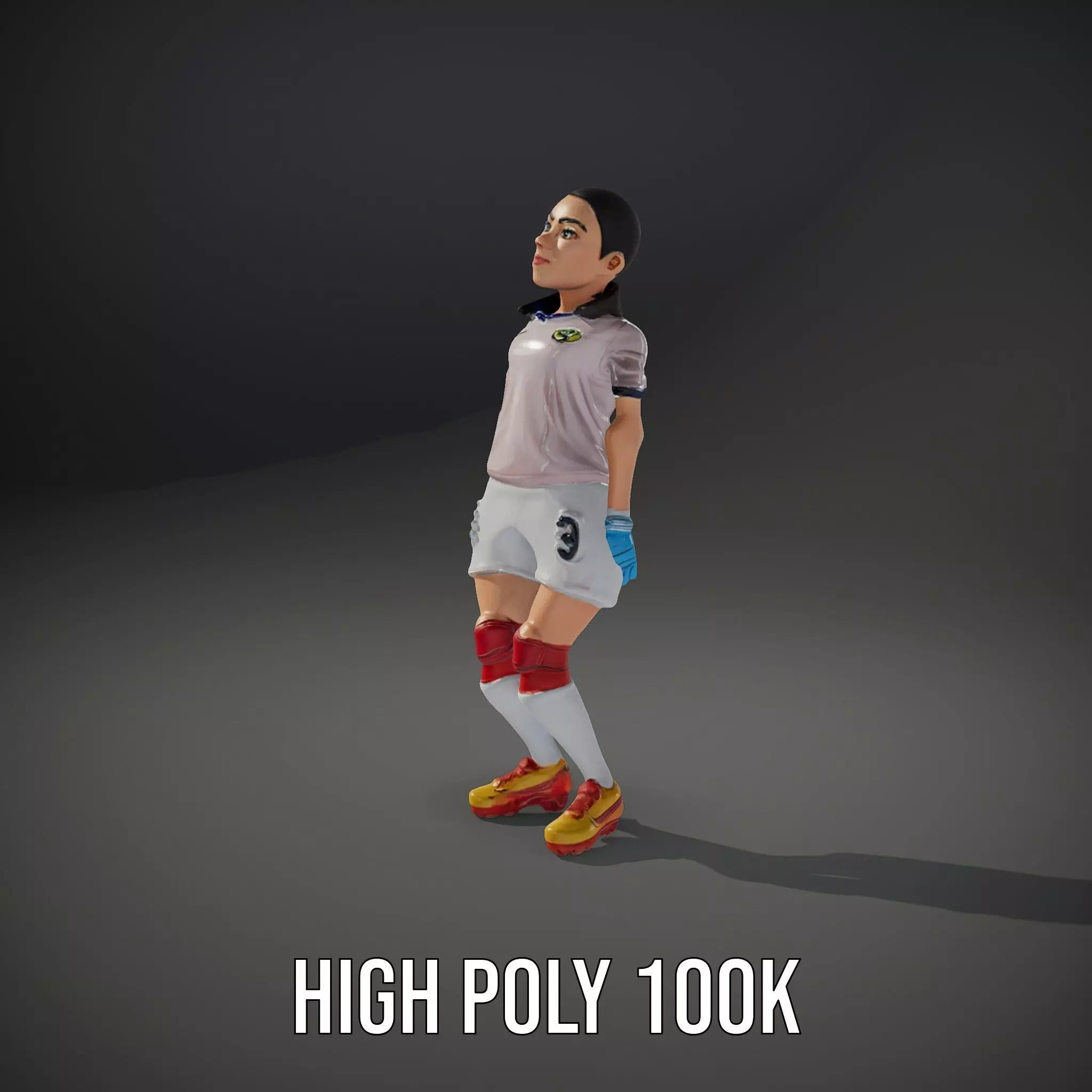 Soccer Player Character model pack Low-poly 3D model_10
