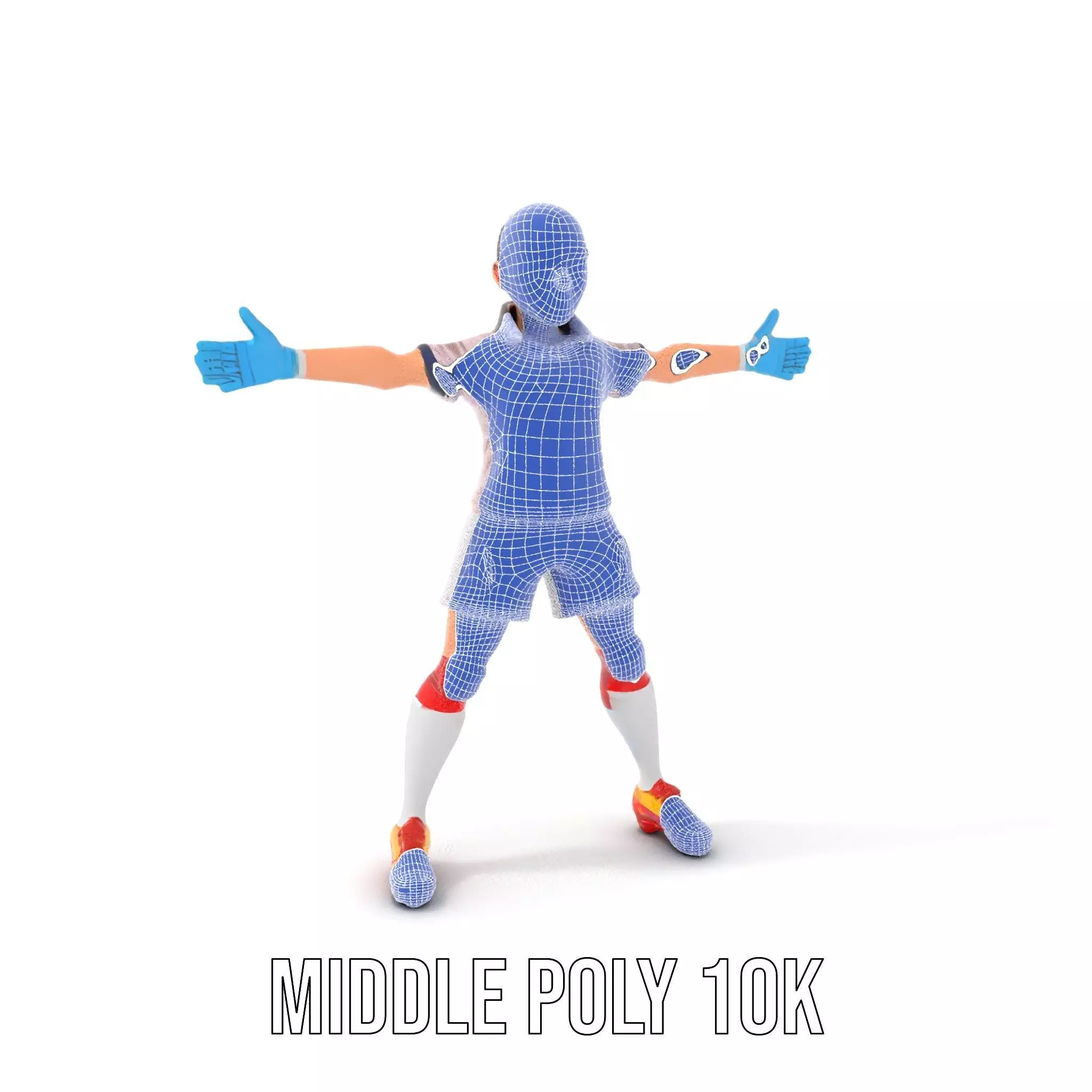 Soccer Player Character model pack Low-poly 3D model_16