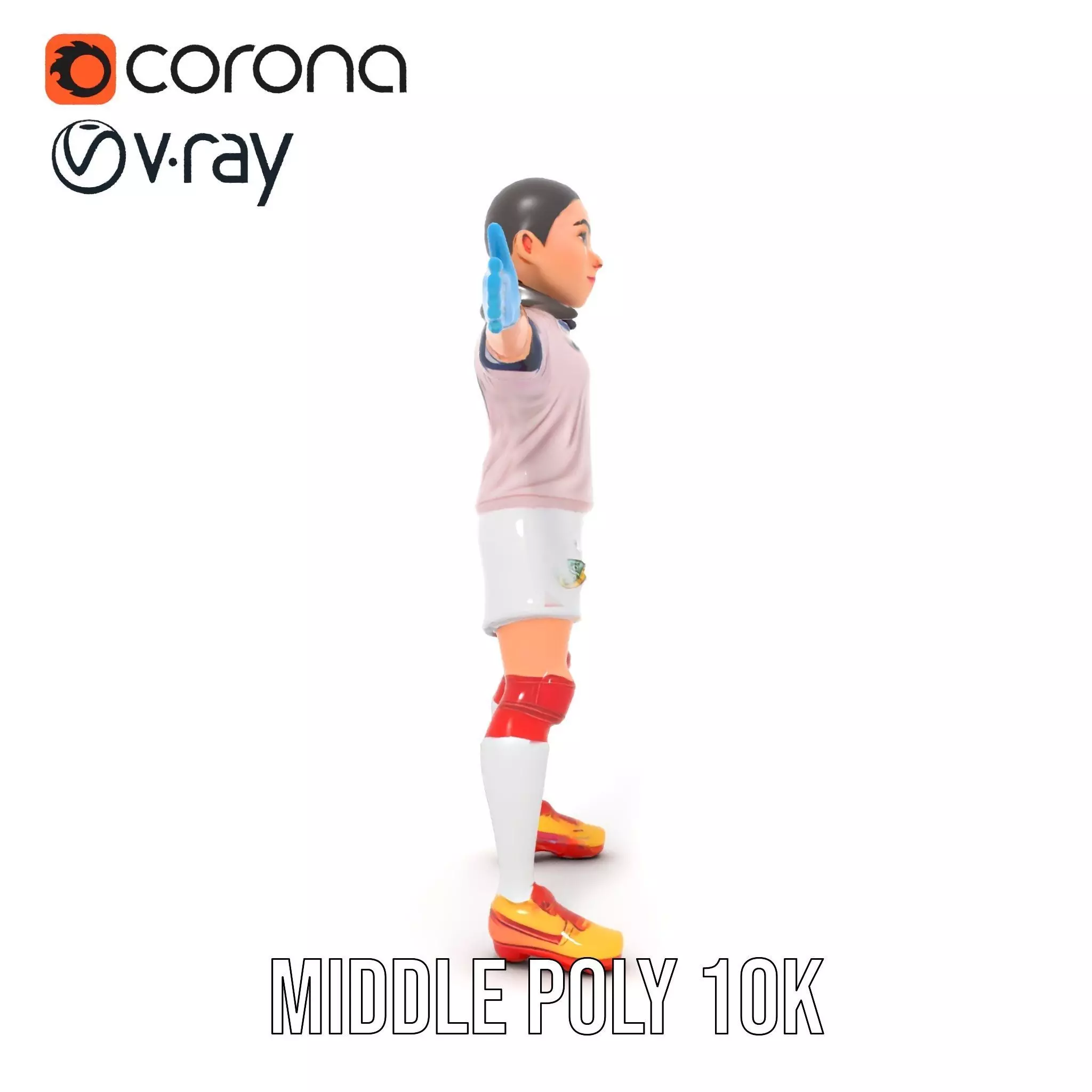 Soccer Player Character model pack Low-poly 3D model_24