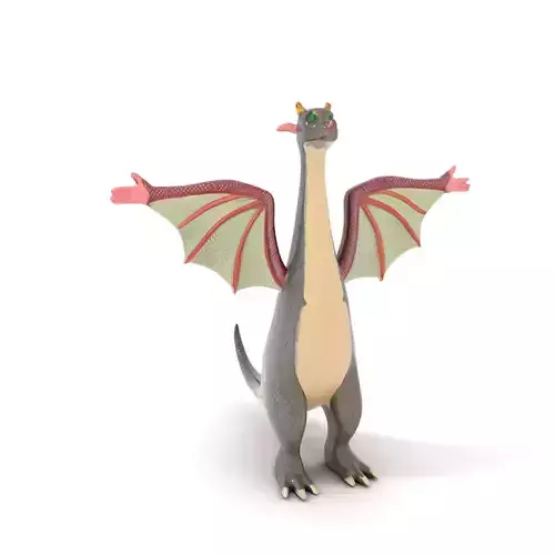 Majestic Dragon Fantasy model pack Low-poly 3D model