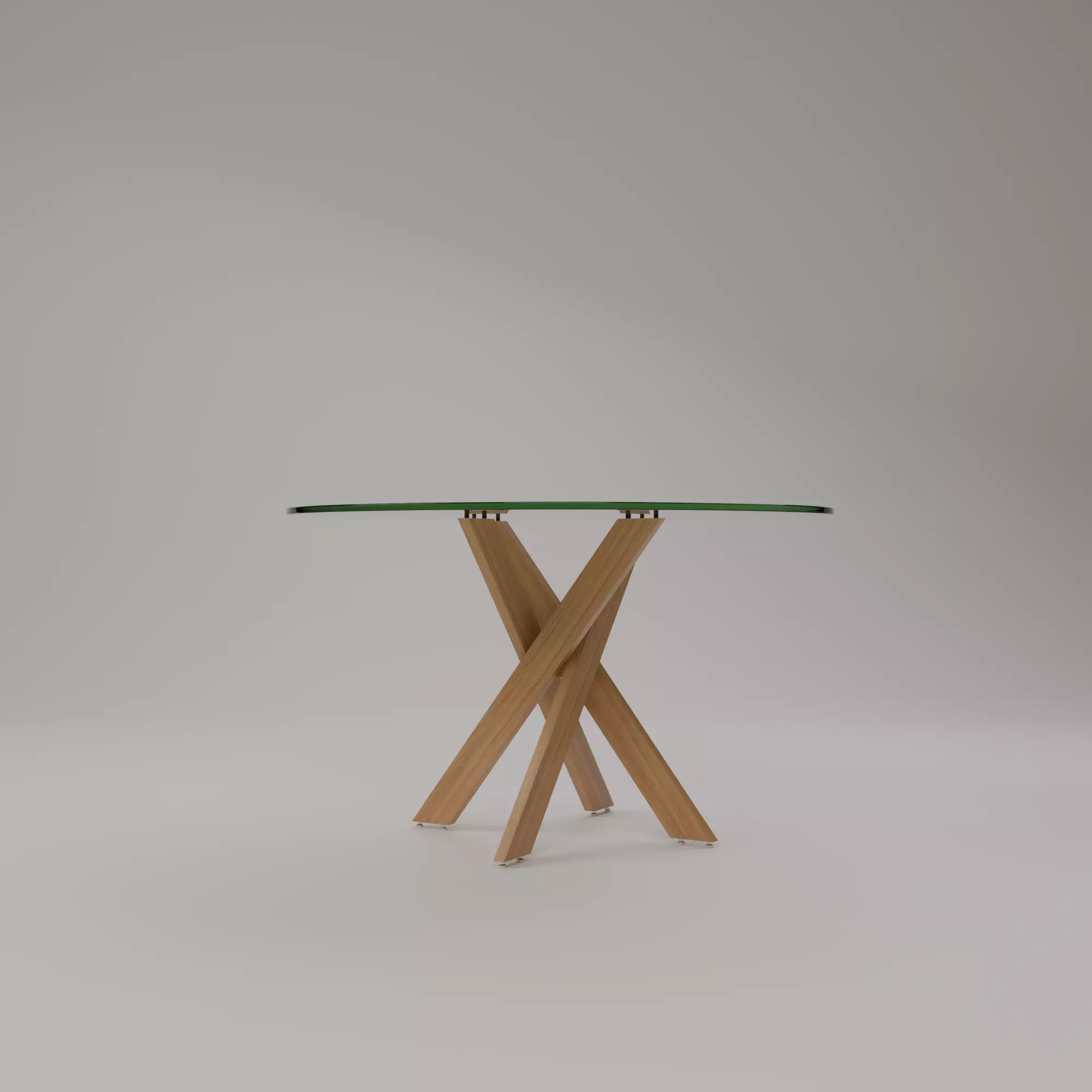 Round modern Glass Table 3D model_1