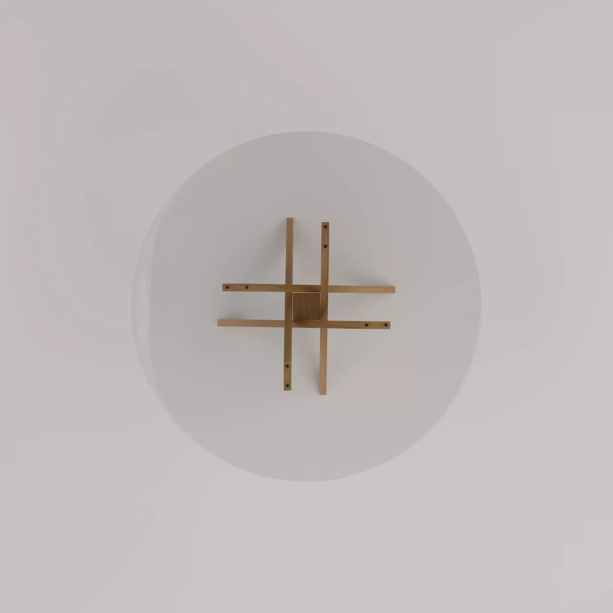 Round modern Glass Table 3D model_3