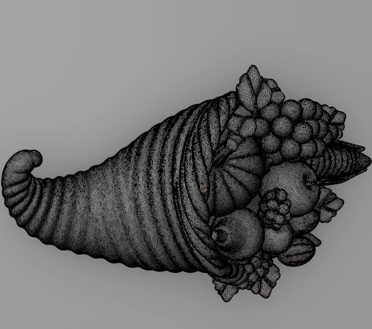 Thanksgiving Cornucopia 3D model for 3D print figurine harvest  3D print model_13