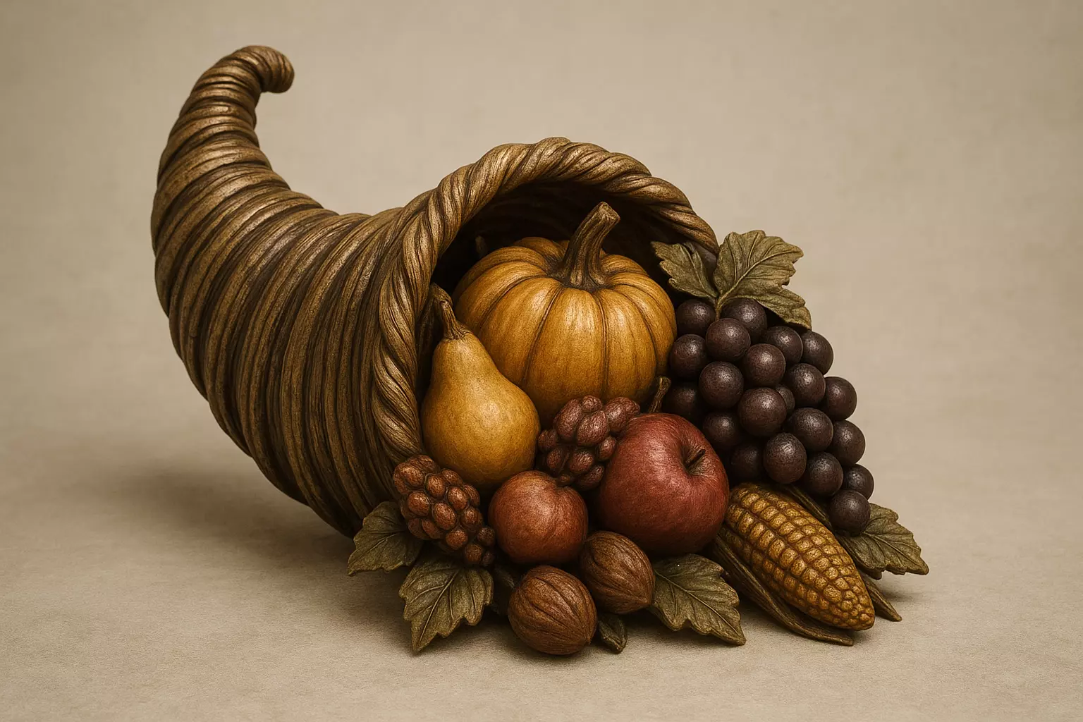 Thanksgiving Cornucopia 3D model for 3D print figurine harvest  3D print model_1