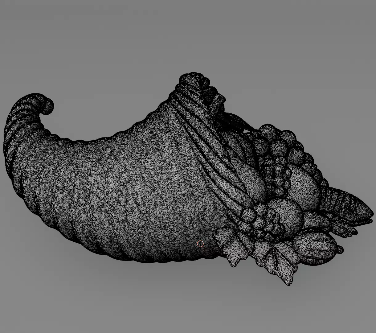Thanksgiving Cornucopia 3D model for 3D print figurine harvest  3D print model_14
