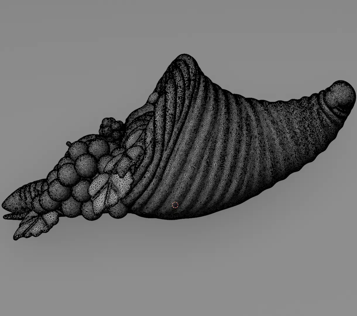 Thanksgiving Cornucopia 3D model for 3D print figurine harvest  3D print model_15