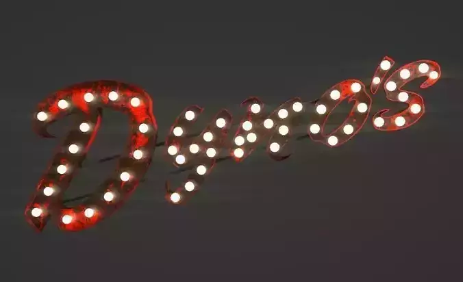 Rusty Dynos Light Sign