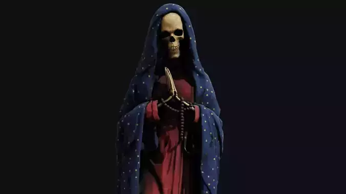Santa Muerte Low-poly 3D model