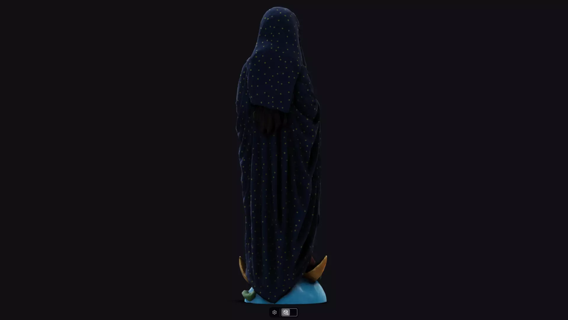 Santa Muerte Low-poly 3D model_5