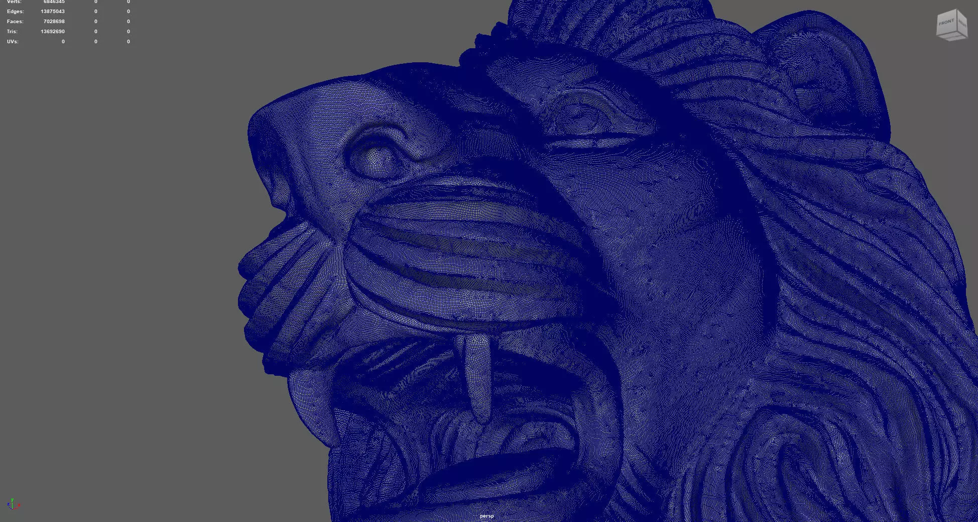 Lions Fountain Majesty Detailed Lion Head Wall Fountain STL  3D print model_9