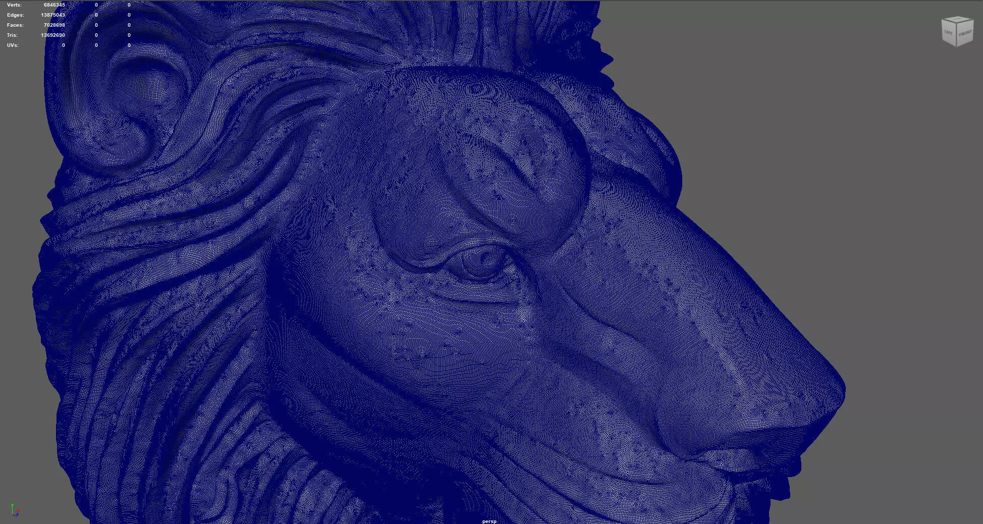 Lions Fountain Majesty Detailed Lion Head Wall Fountain STL  3D print model_8