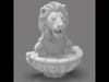 Lions Fountain Majesty Detailed Lion Head Wall Fountain STL  3D print model_1