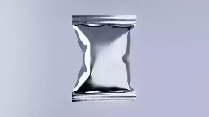 3D Standing Pouch Model Photorealistic Doypack