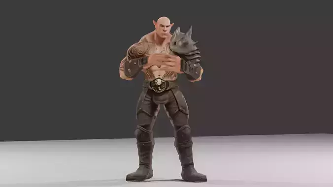 Orc Warrior Stylized 3D Character Model Game Ready riged Low-poly 3D model Orc Warrior Stylized 3D Character Model Game Ready riged Low-poly 3D model