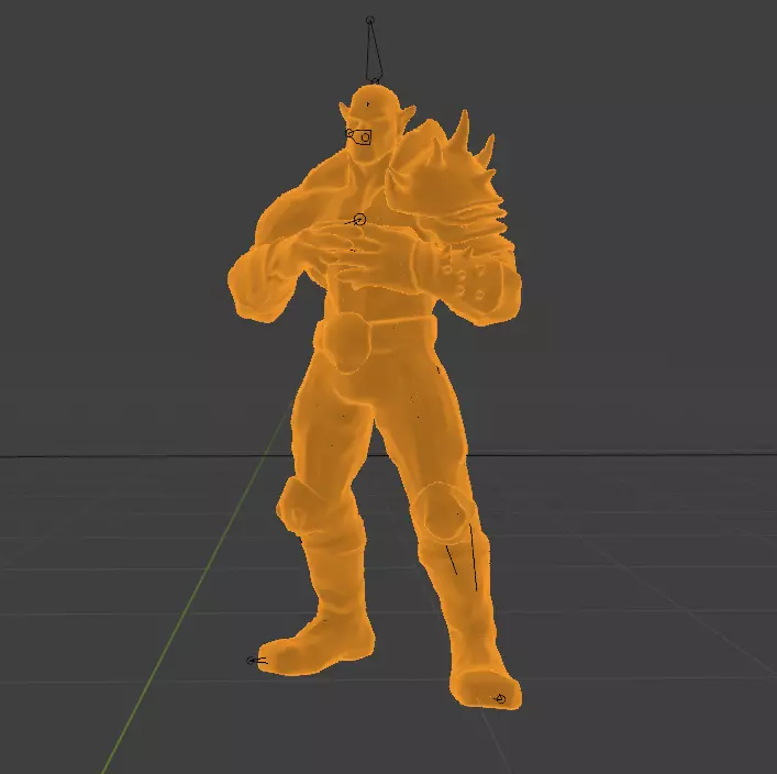 Orc Warrior Stylized 3D Character Model Game Ready riged Low-poly 3D model_5