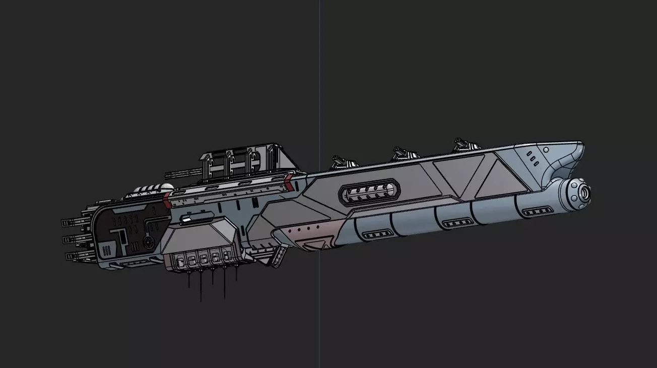 Space Battleship Voidbreaker 3D model_3