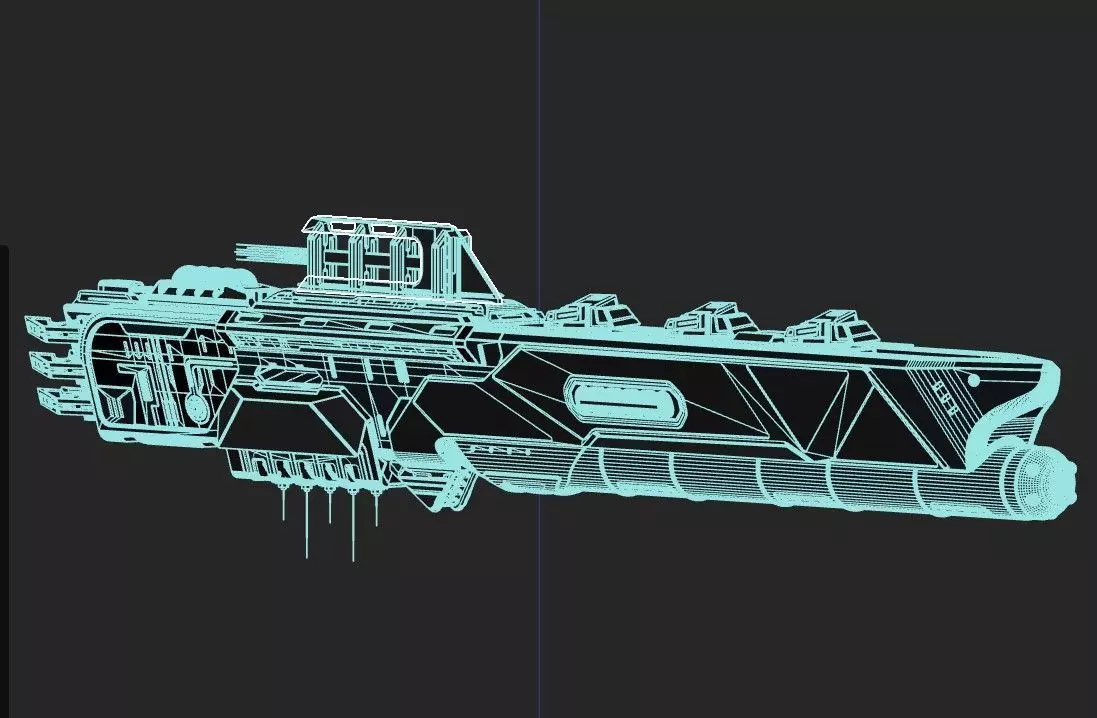 Space Battleship Voidbreaker 3D model_5