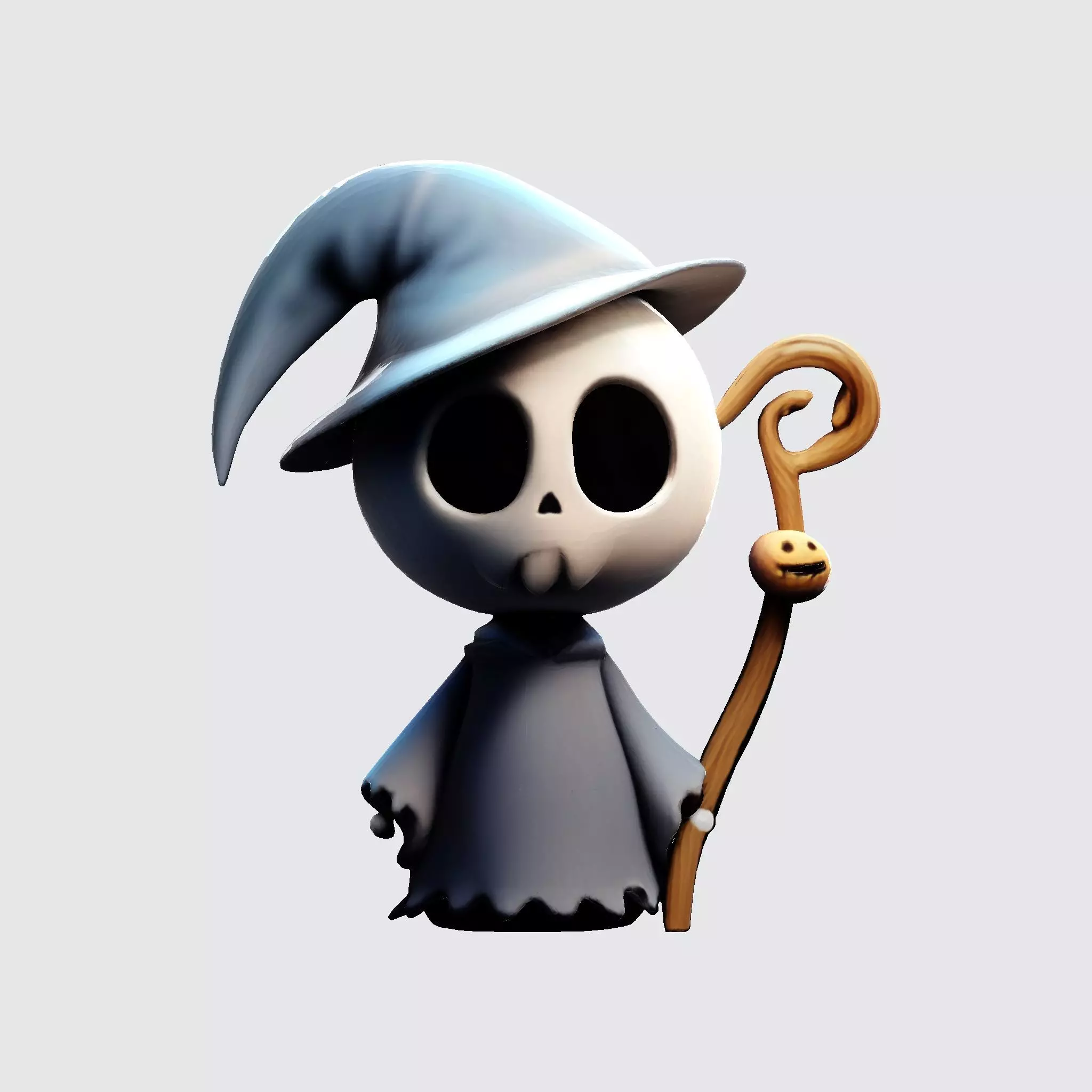 Pumpkin Reaper LowPoly Halloween 3D Print Model 3D print model_1