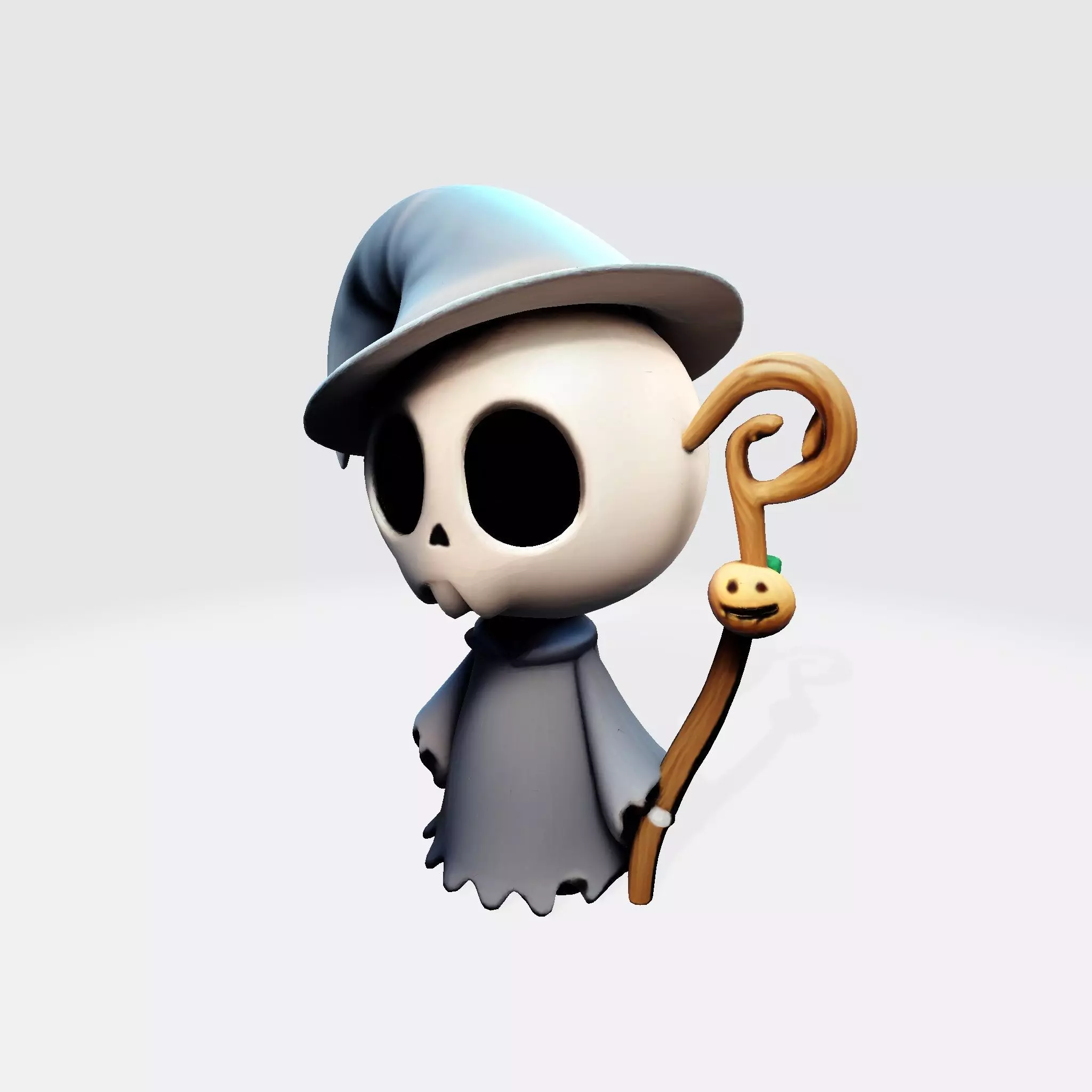 Pumpkin Reaper LowPoly Halloween 3D Print Model 3D print model_0